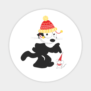 Felix the cat Christmas Design Magnet